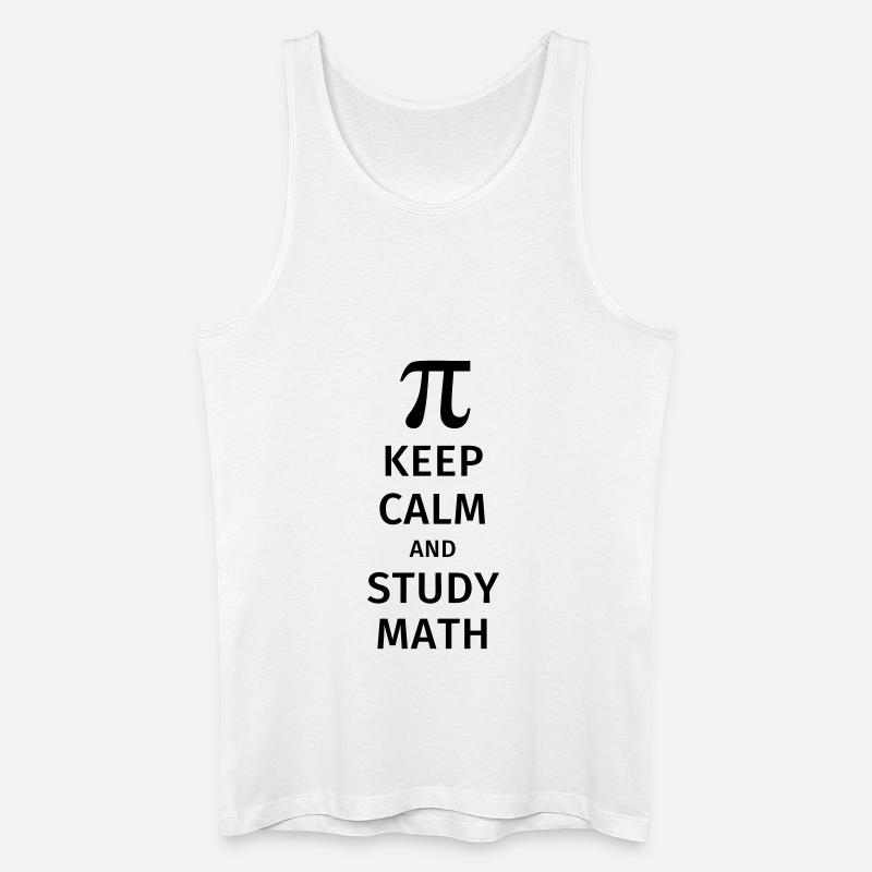 keep calm and study math - Männer Bio Tank Top - Weiß