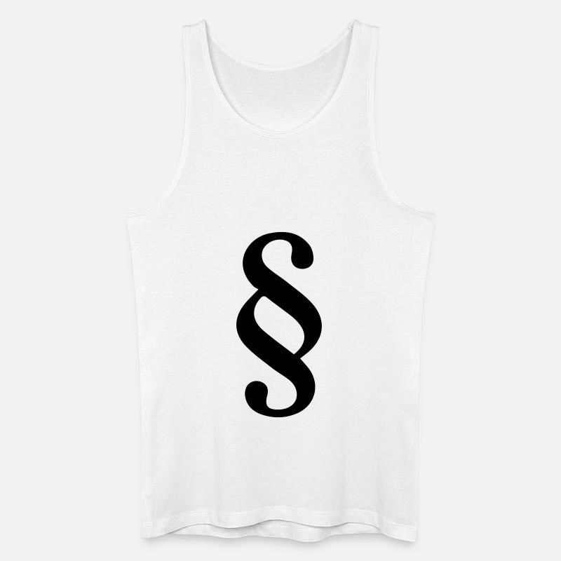 Paragraph Icon - Männer Bio Tank Top - Weiß