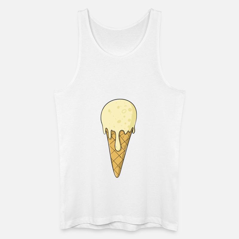 Eis | Vanille Eiscreme | Icecream - Männer Bio Tank Top - Weiß