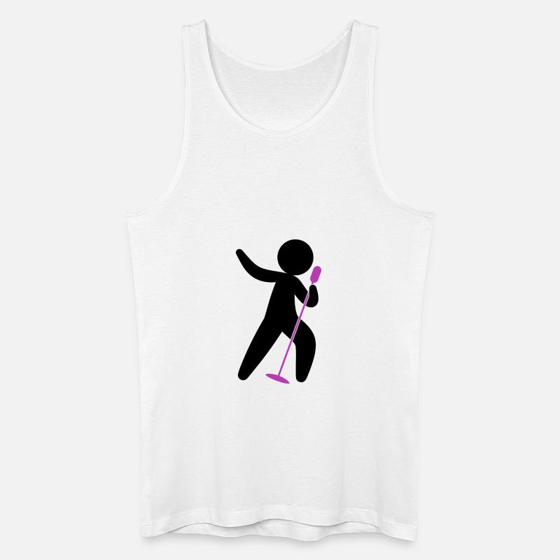 Popstar - Männer Bio Tank Top - Weiß