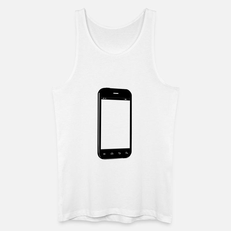 Smartphone - Männer Bio Tank Top - Weiß