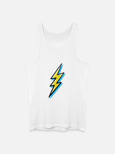 Blitz im Vorhut-Stil - Männer Bio Tank Top - Weiß