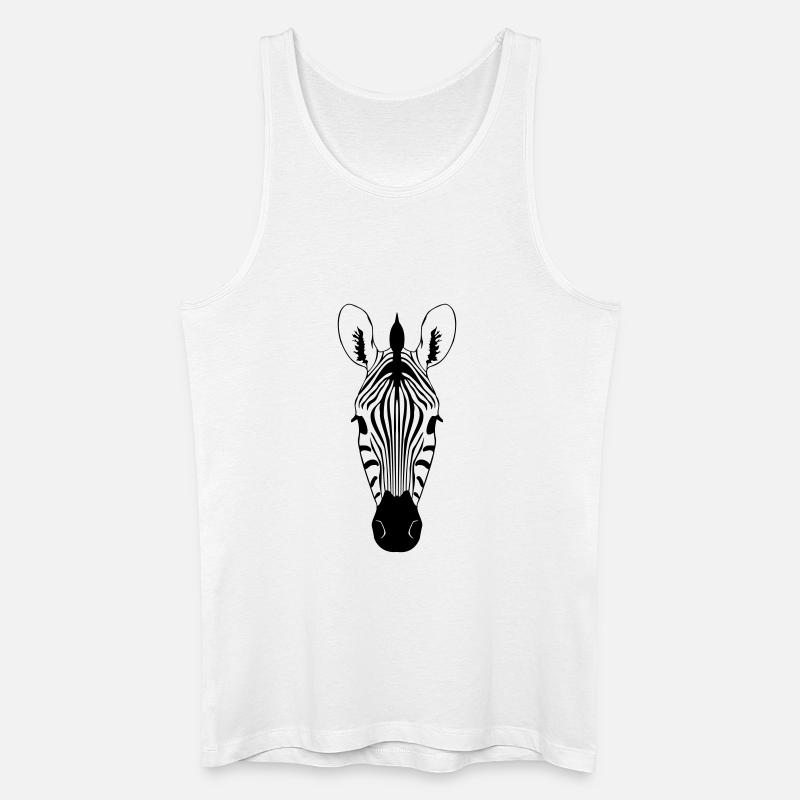 Zebra Illustration - Männer Bio Tank Top - Weiß