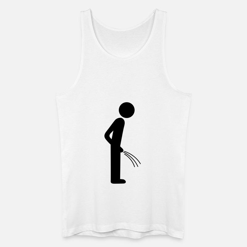 Pinklen WC - Männer Bio Tank Top - Weiß