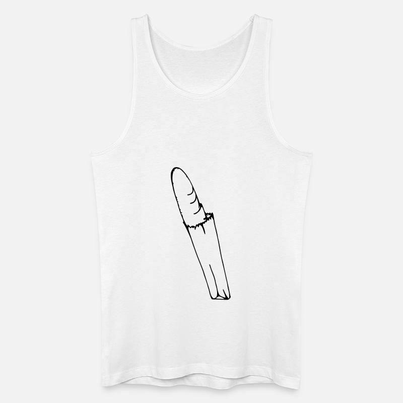 Baguette Design - Männer Bio Tank Top - Weiß