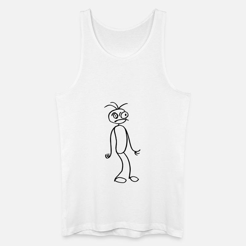 Collez le chiffre - Débardeur bio Homme - blanc