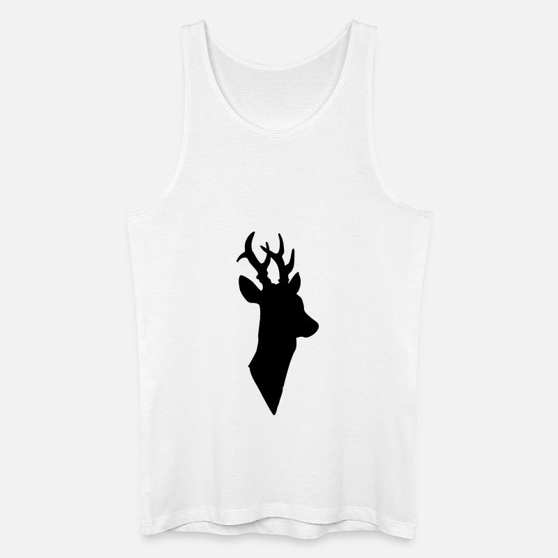 Rehbock - Männer Bio Tank Top - Weiß