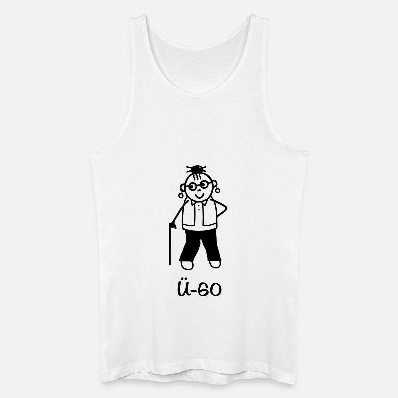 Ü-60 Frau - Männer Bio Tank Top - Weiß