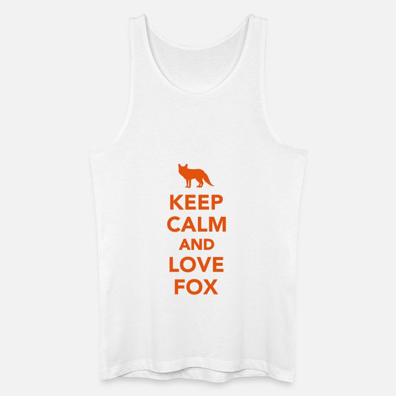 Fuchs - Männer Bio Tank Top - Weiß