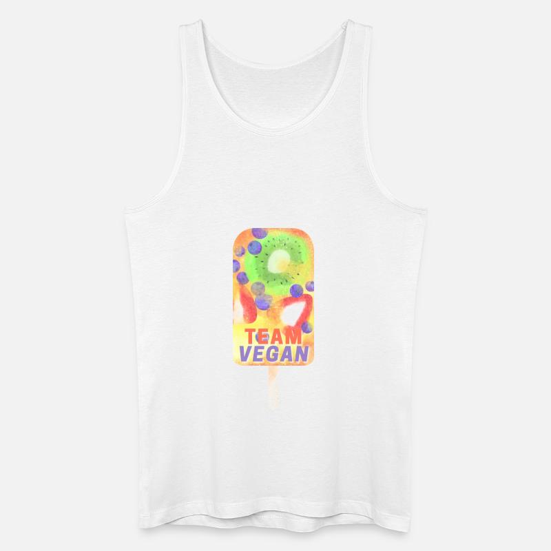 Team Vegan Eis - Männer Bio Tank Top - Weiß