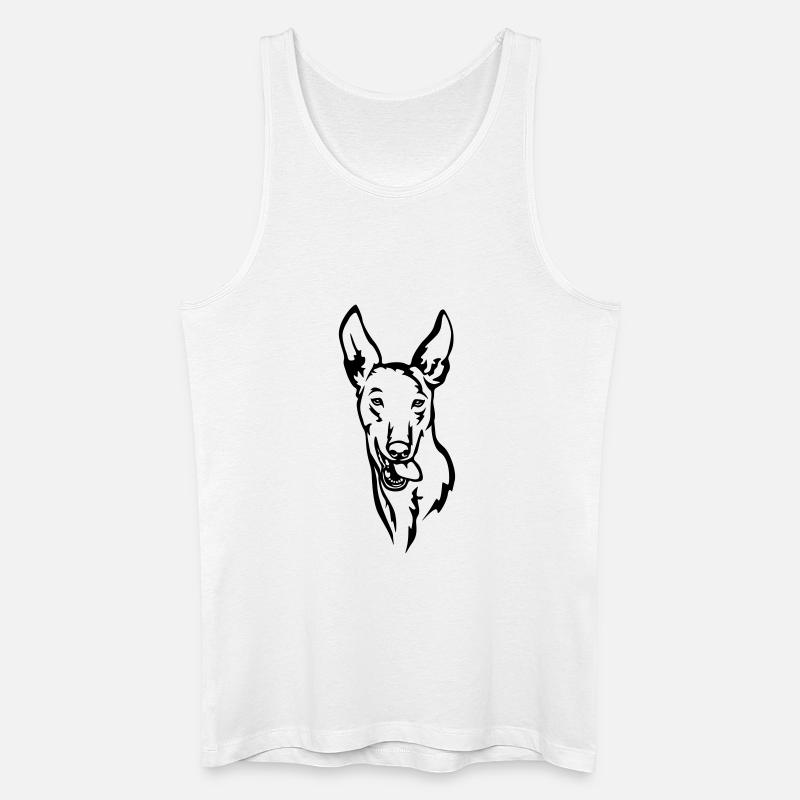 Podenco Kopf - Männer Bio Tank Top - Weiß