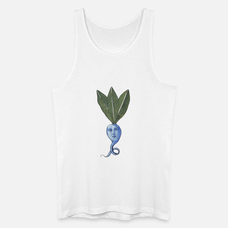 Blaue Beete - Männer Bio Tank Top - Weiß