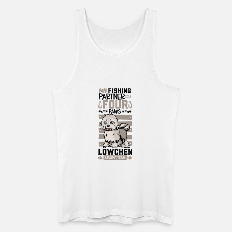 Angeln und Löwchen - Männer Bio Tank Top - Weiß