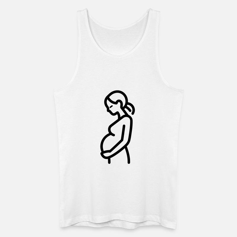 Schwangere - Männer Bio Tank Top - Weiß