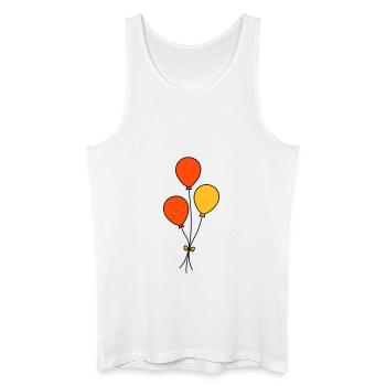 Luftballons dreifarbig - Männer Bio Tank Top - Weiß - Vorne