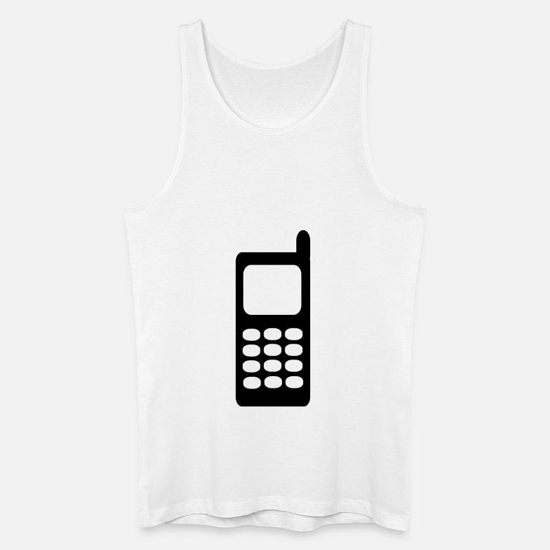 Handy - Telefon - Männer Bio Tank Top - Weiß