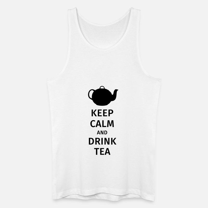 keep calm and drink tea - Männer Bio Tank Top - Weiß