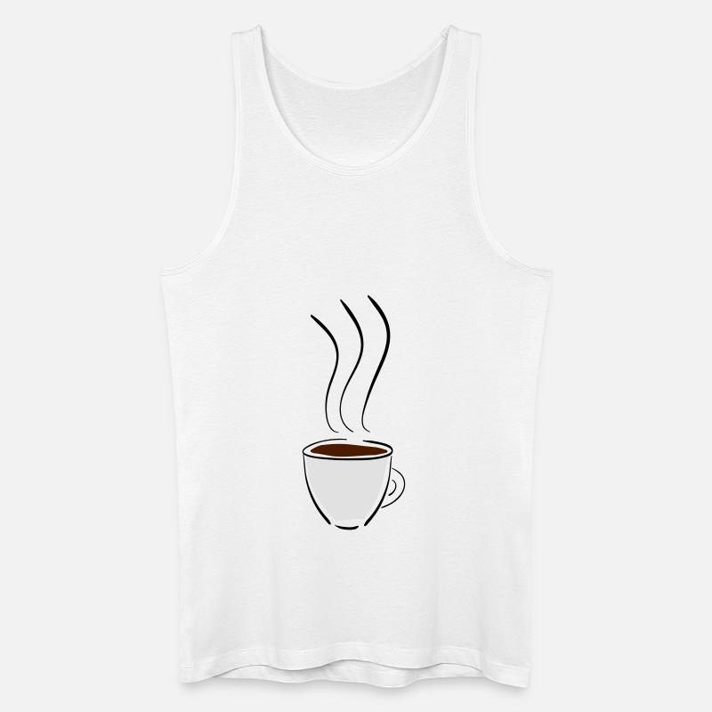 kaffee - Männer Bio Tank Top - Weiß