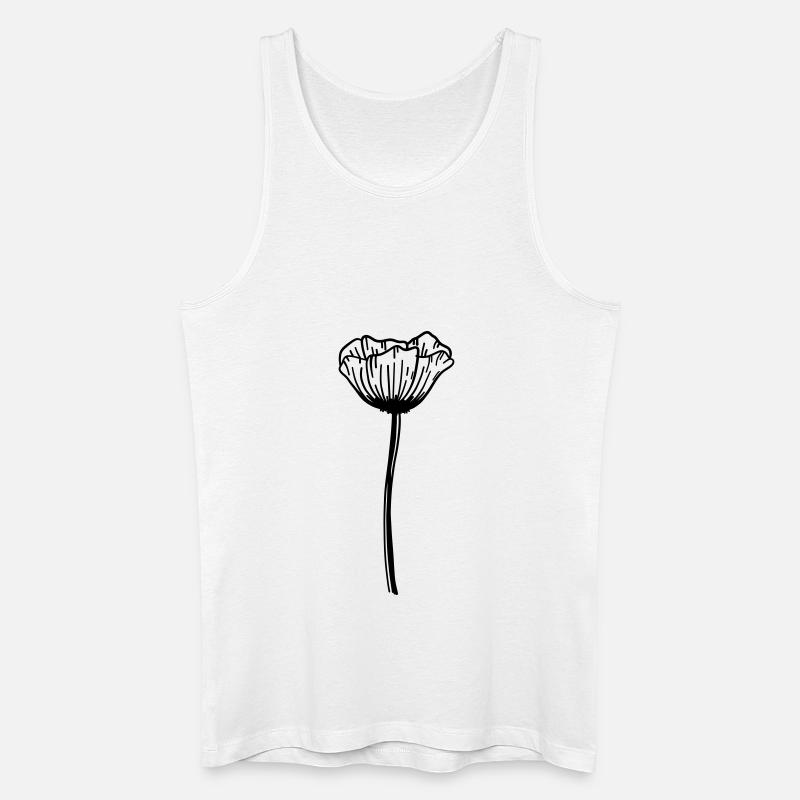 Mohn Blume - Männer Bio Tank Top - Weiß