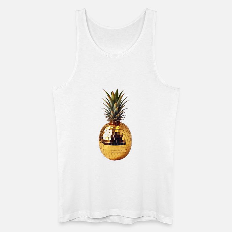 Disco Party Früchte, Ananas - Männer Bio Tank Top - Weiß