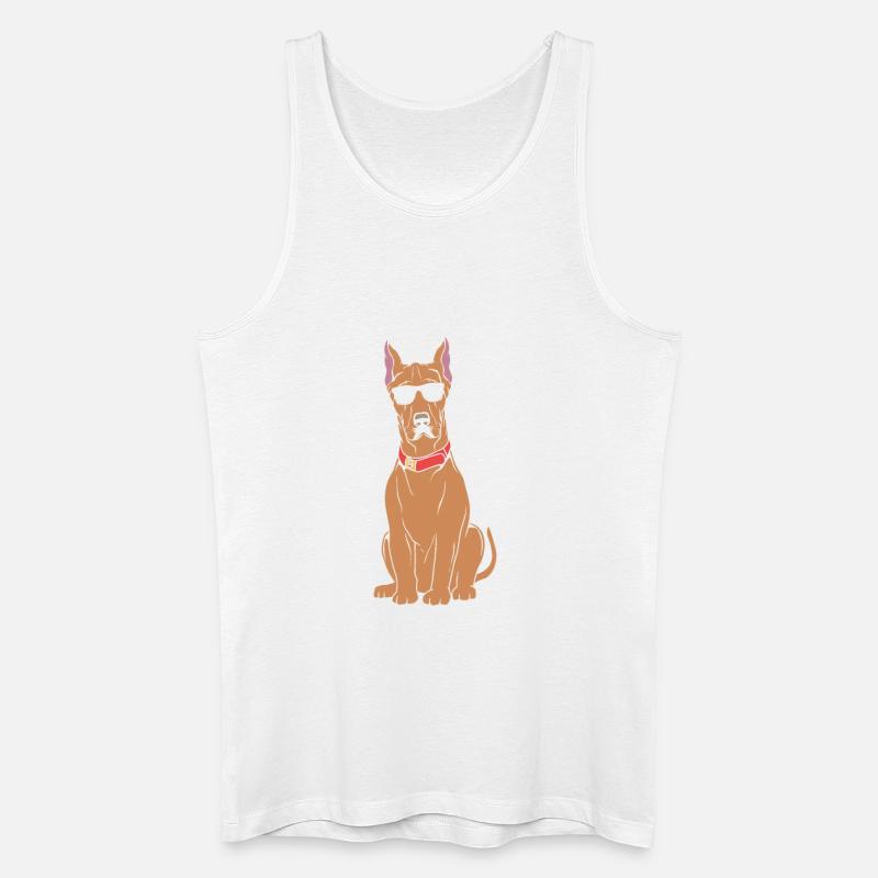 Deutsche Dogge - Männer Bio Tank Top - Weiß