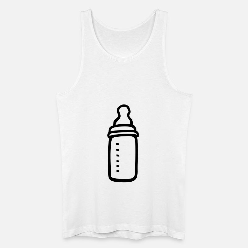 Nuckelflasche - Männer Bio Tank Top - Weiß