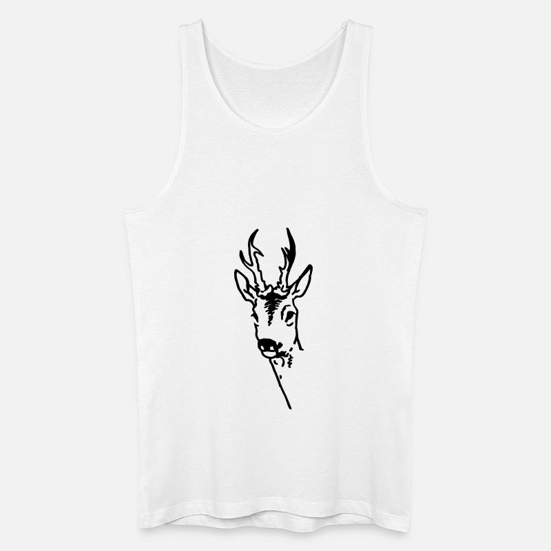 Rehbock - Männer Bio Tank Top - Weiß