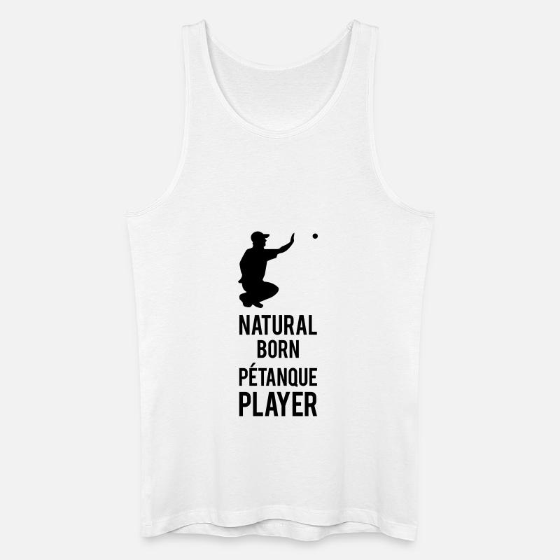 Natural Pétanque Player - Männer Bio Tank Top - Weiß