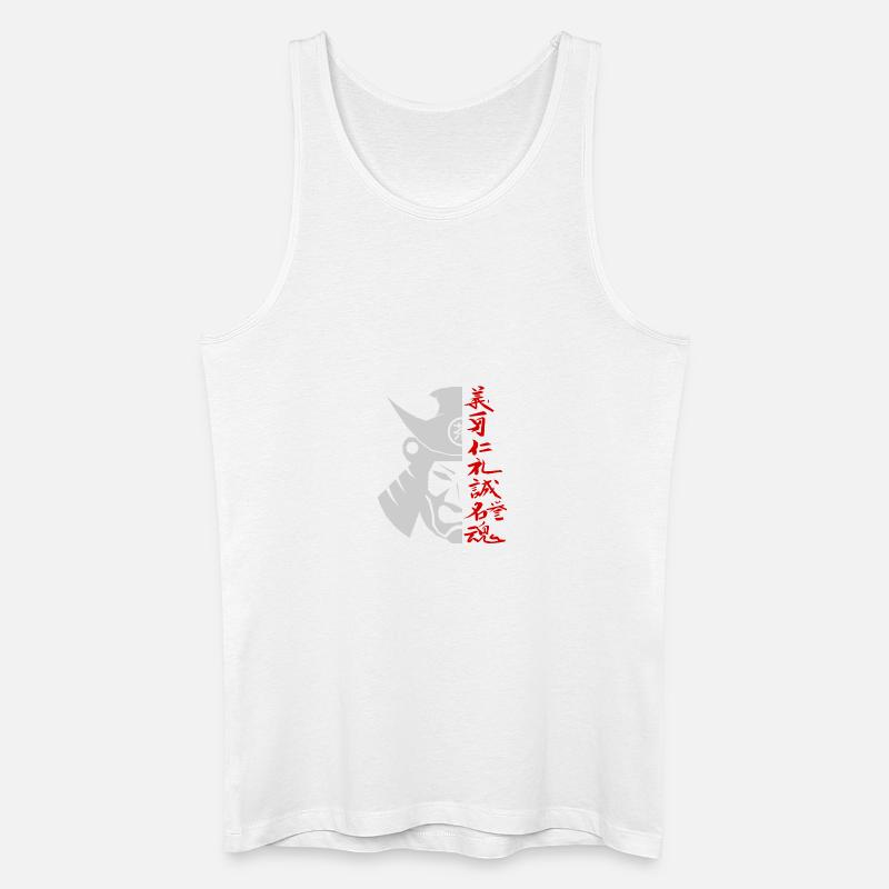 Samurai - Männer Bio Tank Top - Weiß