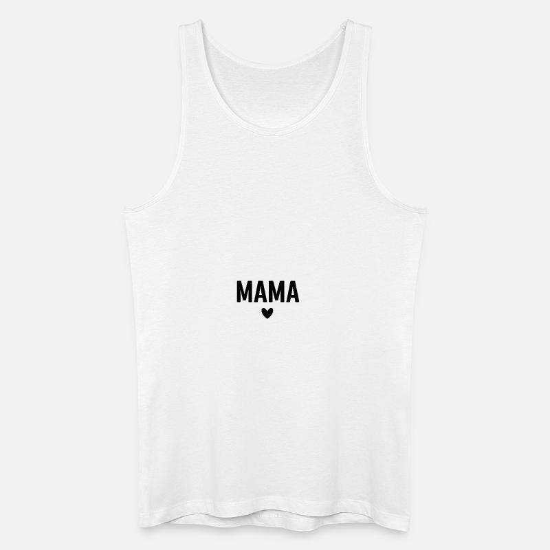 Mama black text - Männer Bio Tank Top - Weiß