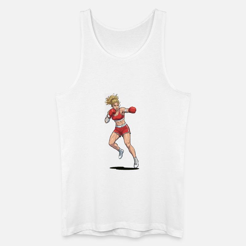 Boxer-Ehefrau - Männer Bio Tank Top - Weiß