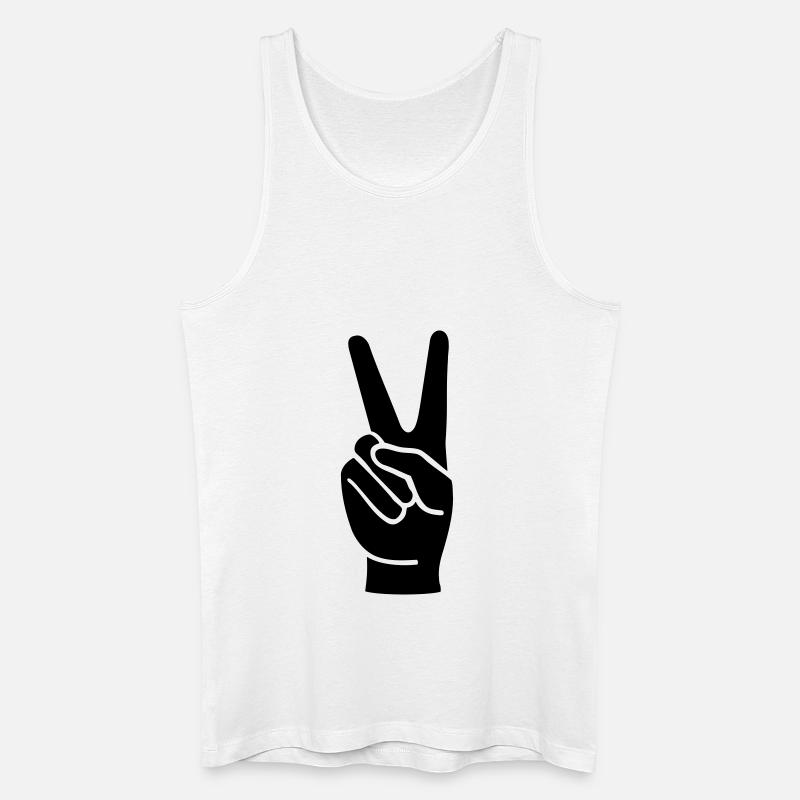 Peace - Männer Bio Tank Top - Weiß