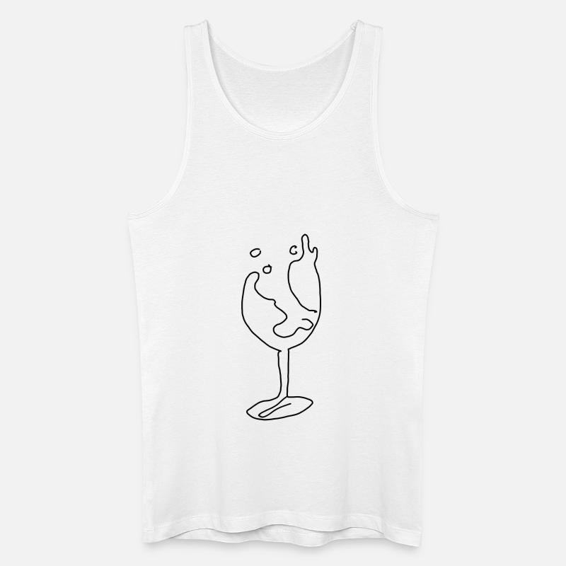 Weinglas - Männer Bio Tank Top - Weiß