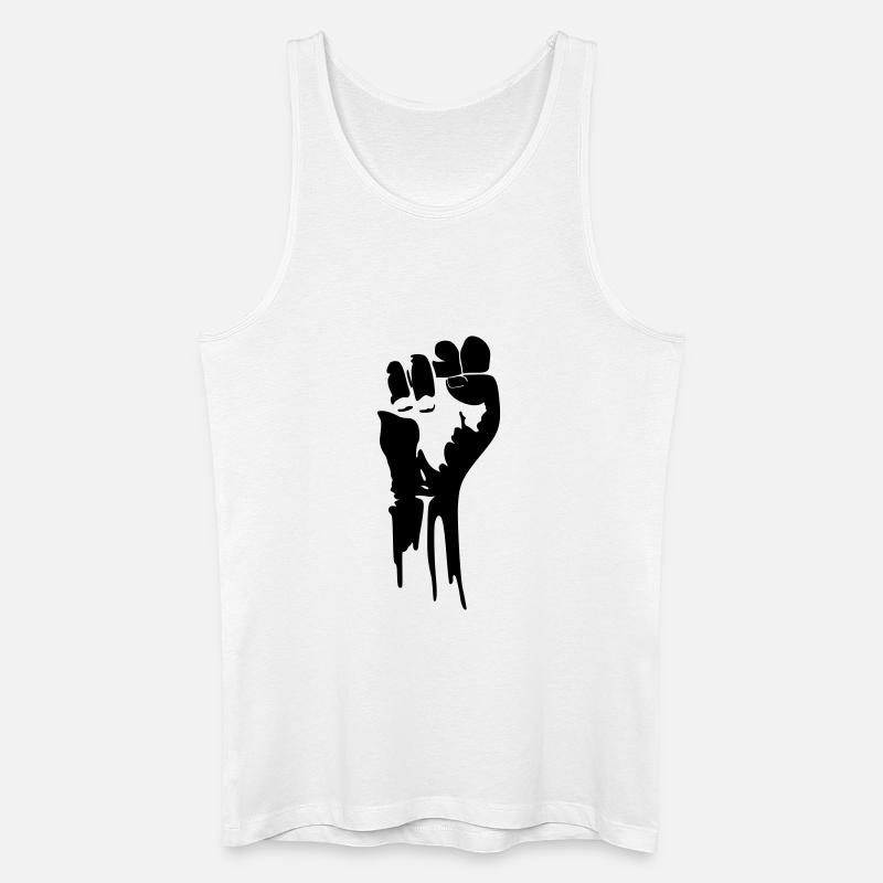 Faust- BLACK - Männer Bio Tank Top - Weiß