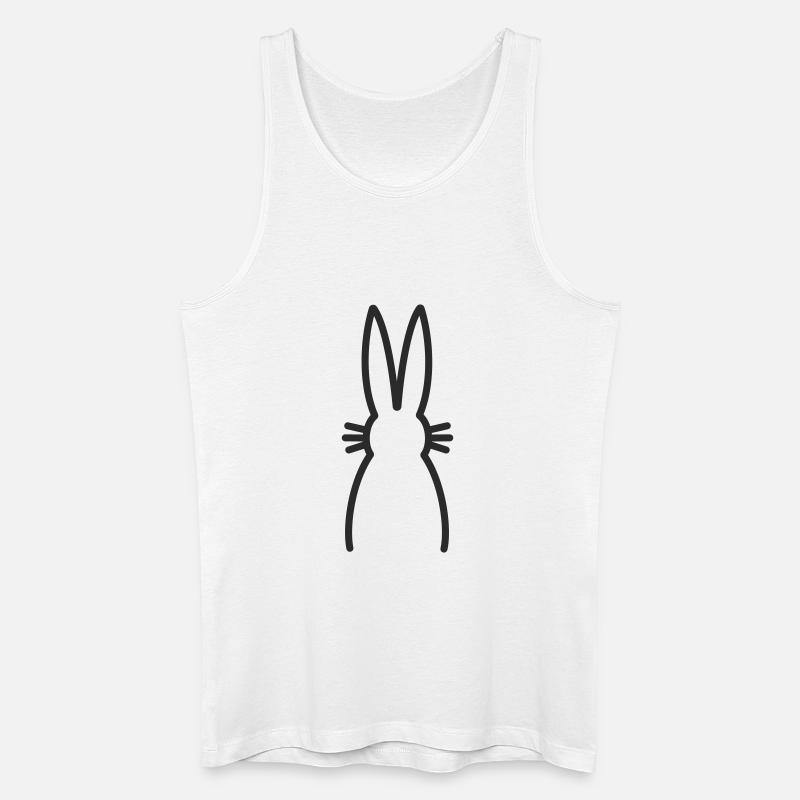 Hase Häschen - Männer Bio Tank Top - Weiß