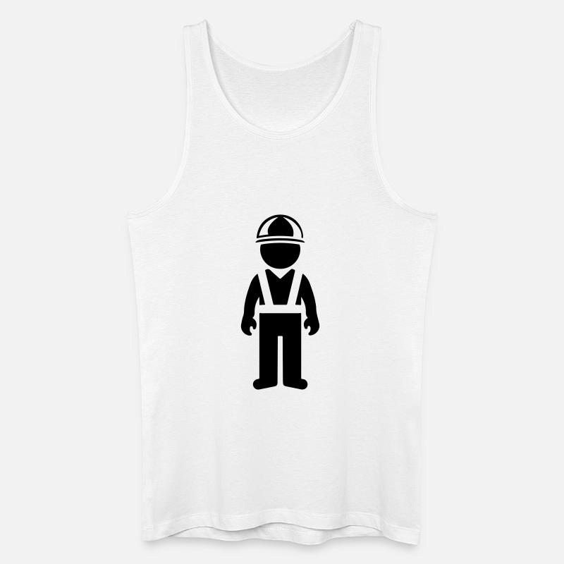 Construction worker - Men’s Organic Tank Top - white