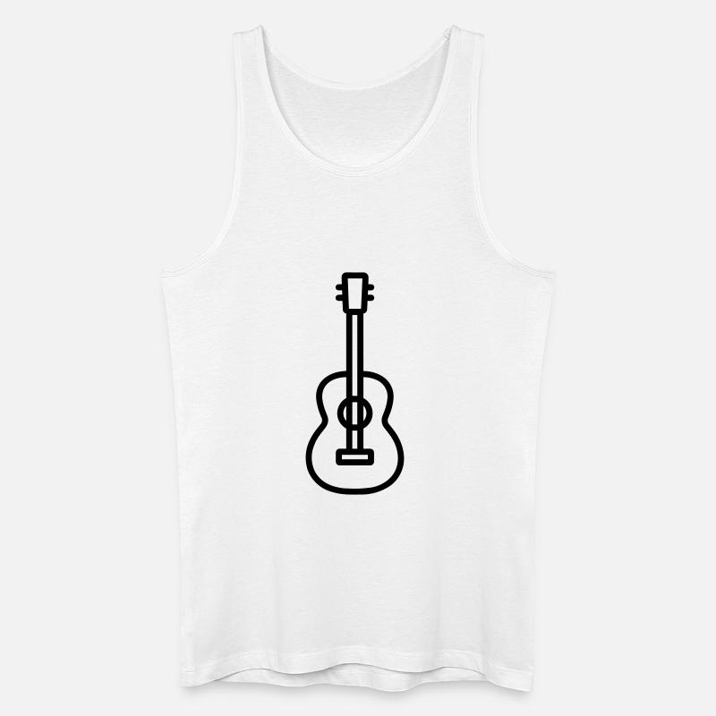 Gitarre - Männer Bio Tank Top - Weiß