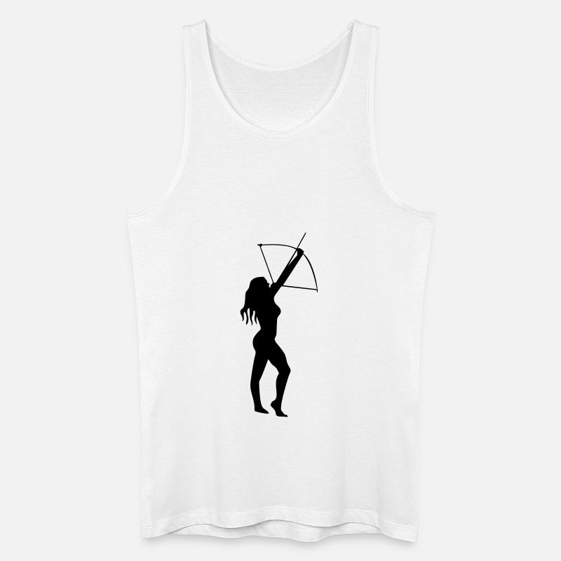 Archery female de - Männer Bio Tank Top - Weiß
