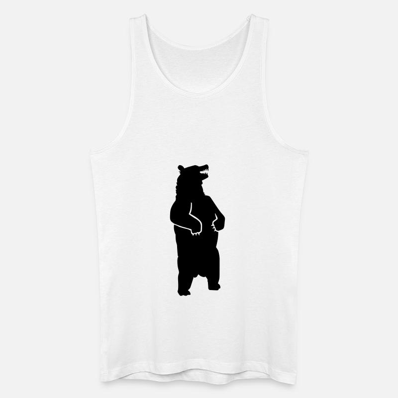 Bär - Männer Bio Tank Top - Weiß