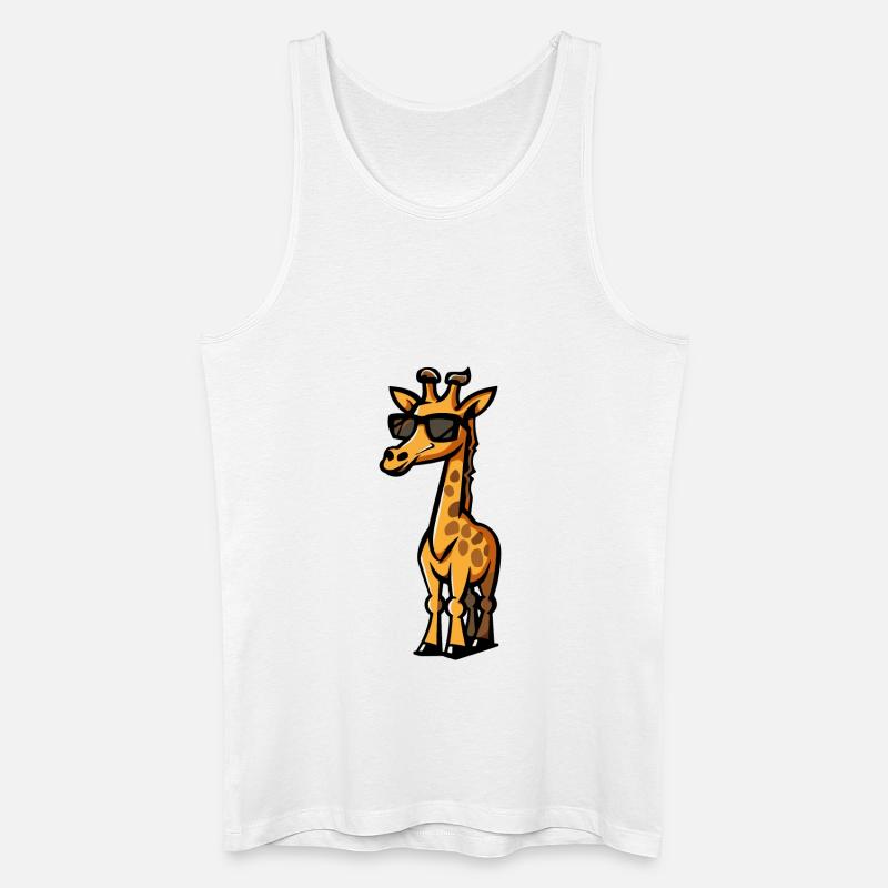 Giraffe Tier - Männer Bio Tank Top - Weiß