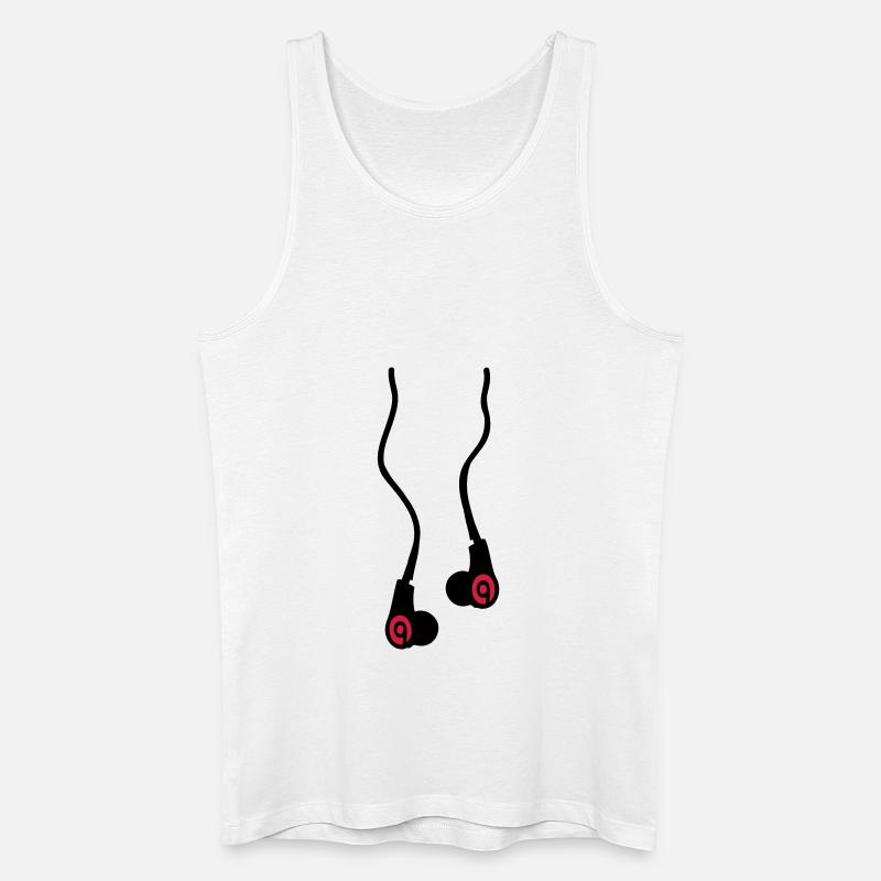 kopfhoehrer - Männer Bio Tank Top - Weiß