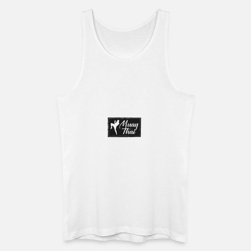 Muay Thai Patch - Männer Bio Tank Top - Weiß