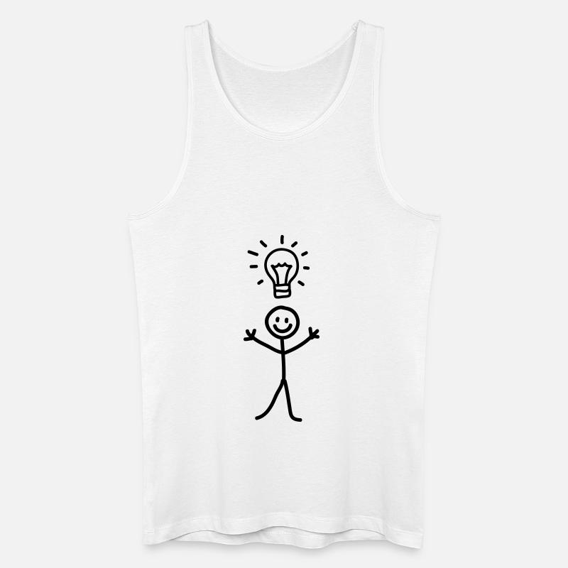 Männchen Idee - line - Männer Bio Tank Top - Weiß