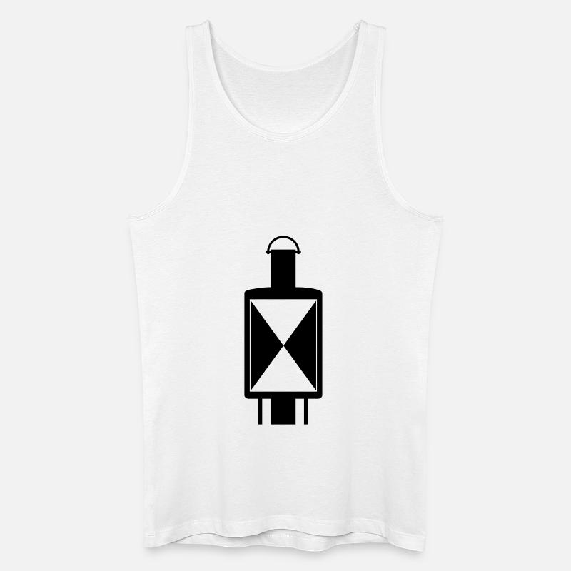 Zugende Schlußlicht reflexdruckgeeignet 2 - Männer Bio Tank Top - Weiß