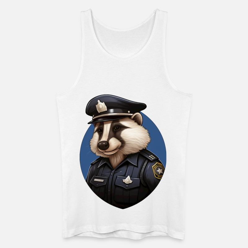 Polizei Dachs - Männer Bio Tank Top - Weiß