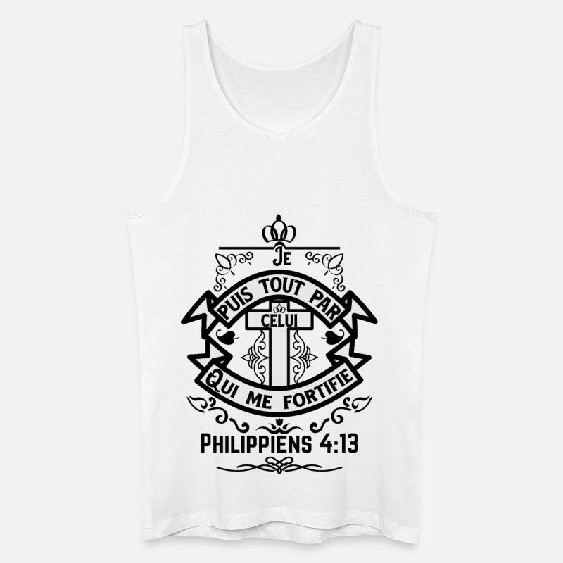 Philipper 4:13 - Männer Bio Tank Top - Weiß