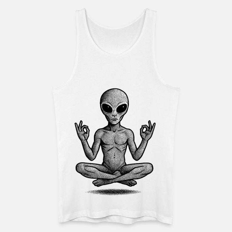 Abstraktes geometrisches Strichkunst-Design - Männer Bio Tank Top - Weiß