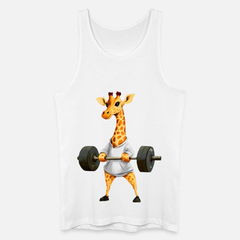 Giraffe Sport - Männer Bio Tank Top - Weiß