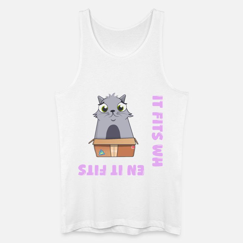 Es passt wenn es passt - Männer Bio Tank Top - Weiß