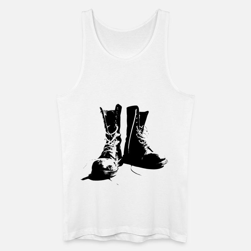 Stiefel Punk - Männer Bio Tank Top - Weiß